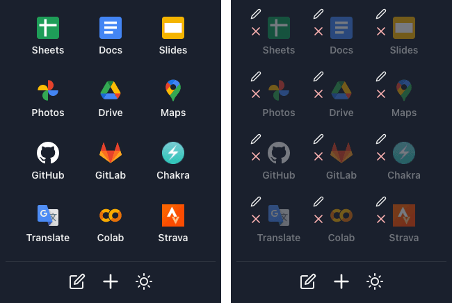 Screenshots of the Hop browser extension