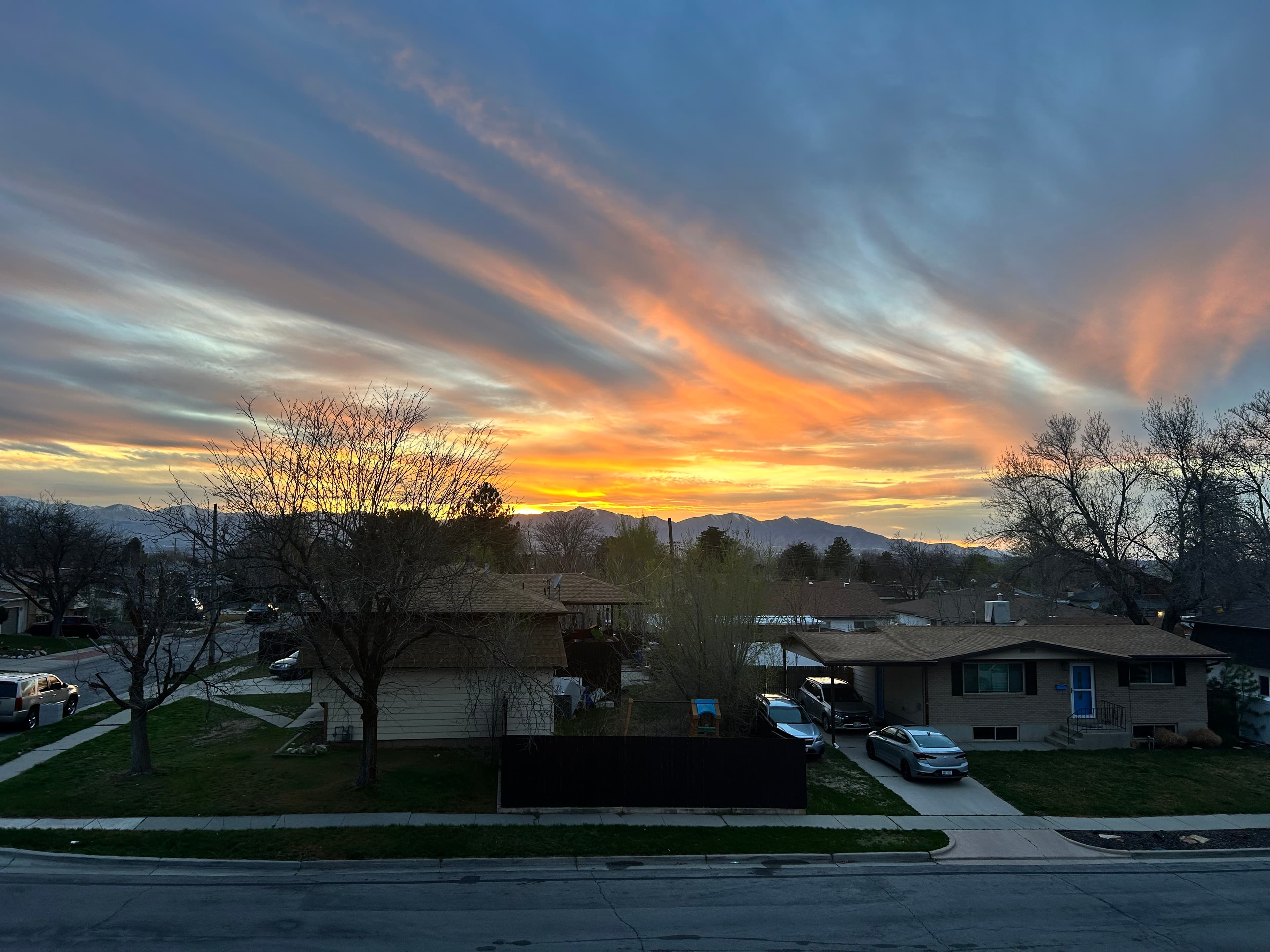A rooftop sunset in Sandy.