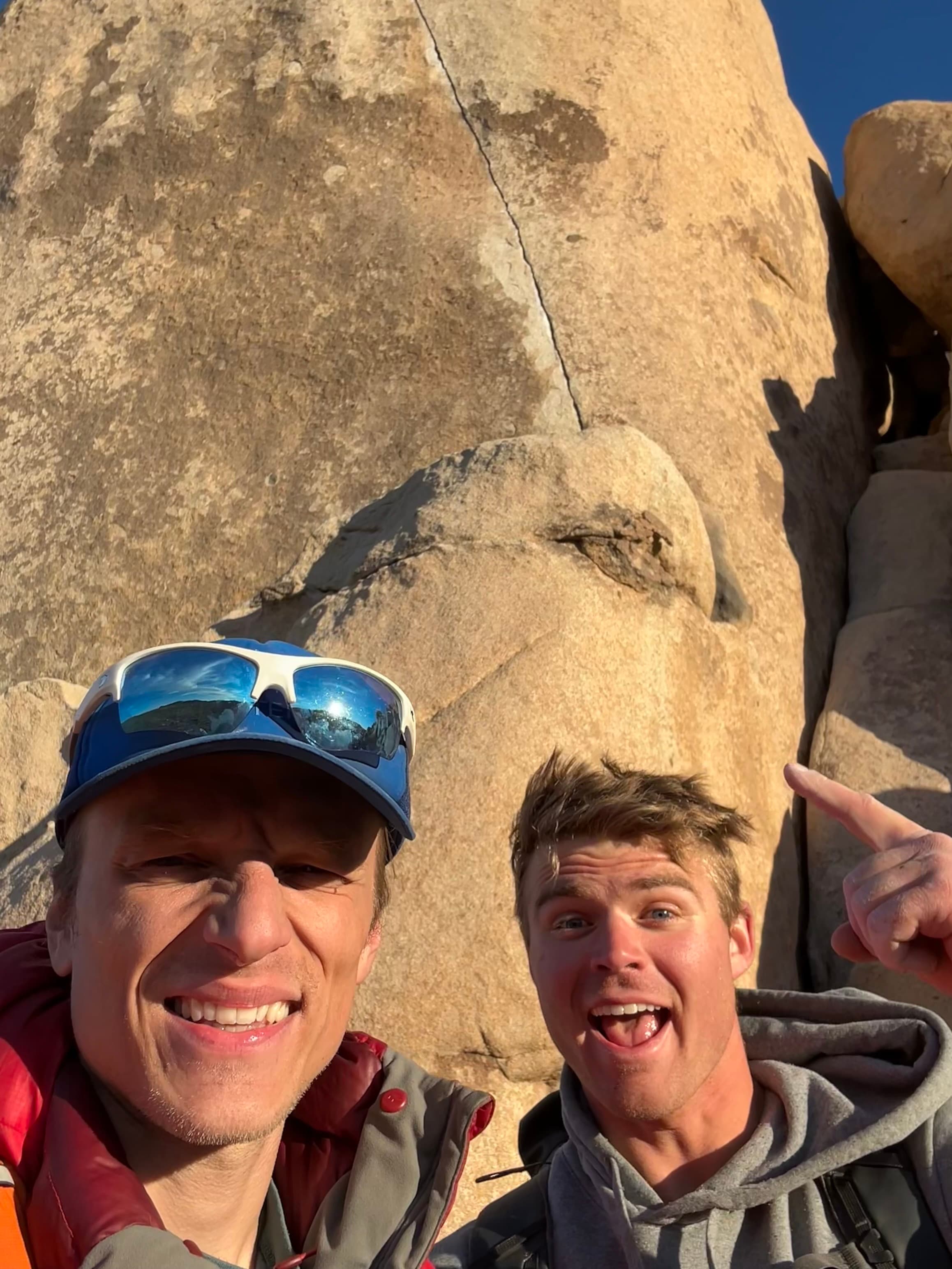 Sean and I after an ass-kicking on the mega-classic "Equinox".