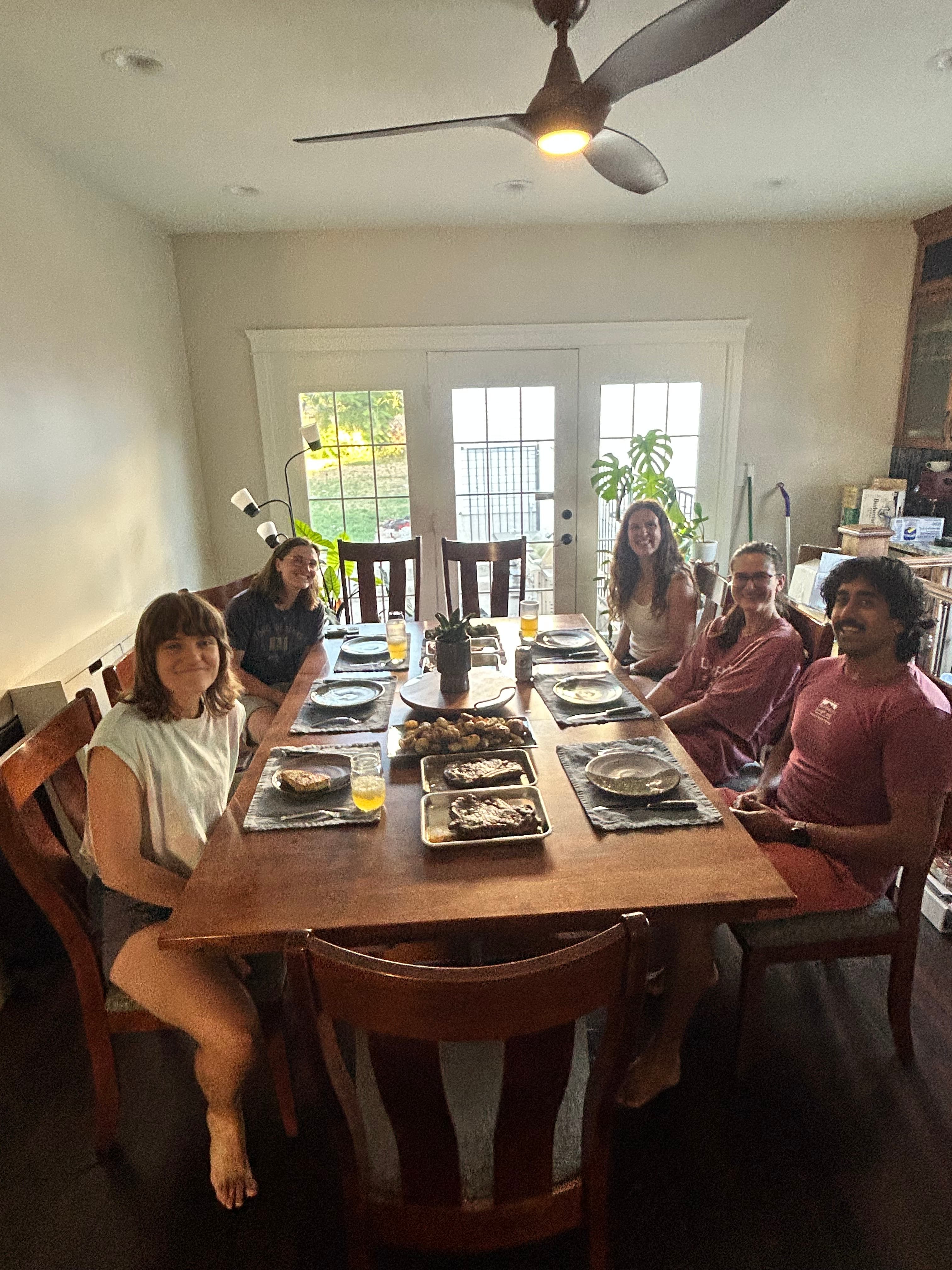 Our first family dinner at new house!