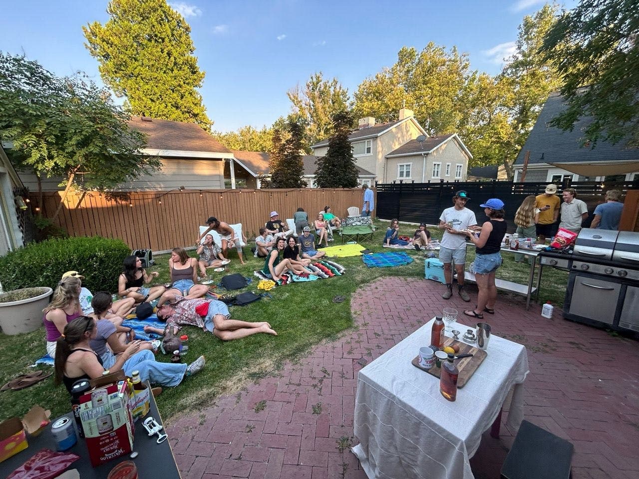 Jaime's backyard talent show.