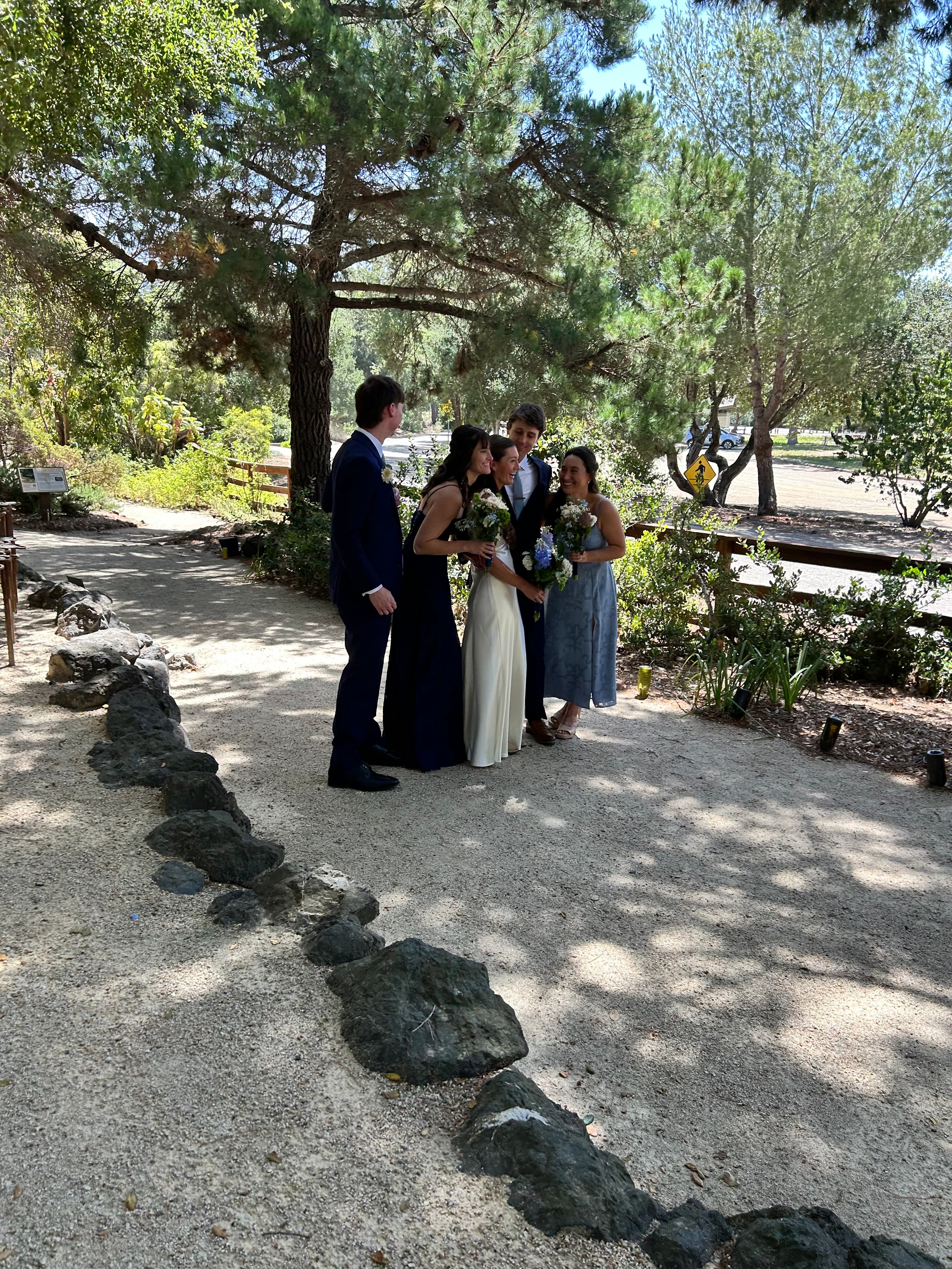 Owen and Lindsay in their wedding attire.